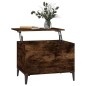 vidaXL Mesa de centro madera contrachapada roble ahumado 60x44,5x45 cm vidaXL Mesa de centro madera contrachapada roble ahumado 60x44,5x45 cm