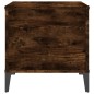 vidaXL Mesa de centro madera contrachapada roble ahumado 60x44,5x45 cm vidaXL Mesa de centro madera contrachapada roble ahumado 60x44,5x45 cm