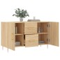 vidaXL Aparador de madera de ingeniería roble Sonoma 100x36x60 cm vidaXL Aparador de madera de ingeniería roble Sonoma 100x36x60 cm