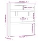 vidaXL Cabecero de cama madera maciza de pino gris 81x4x100 cm vidaXL Cabecero de cama madera maciza de pino gris 81x4x100 cm