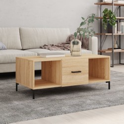 vidaXL Mesa de centro madera contrachapada roble Sonoma 102x50x40 cm