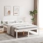 vidaXL Cama para personas mayores madera maciza pino blanca 140x190 cm vidaXL Cama para personas mayores madera maciza pino blanca 140x190 cm
