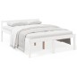 vidaXL Cama para personas mayores madera maciza pino blanca 140x190 cm vidaXL Cama para personas mayores madera maciza pino blanca 140x190 cm
