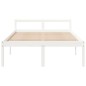 vidaXL Cama para personas mayores madera maciza pino blanca 140x190 cm vidaXL Cama para personas mayores madera maciza pino blanca 140x190 cm