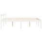 vidaXL Cama para personas mayores madera maciza pino blanca 140x190 cm vidaXL Cama para personas mayores madera maciza pino blanca 140x190 cm