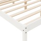 vidaXL Cama para personas mayores madera maciza pino blanca 140x190 cm vidaXL Cama para personas mayores madera maciza pino blanca 140x190 cm