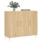 vidaXL Aparador de madera de ingeniería roble Sonoma 90x34x80 cm vidaXL Aparador de madera de ingeniería roble Sonoma 90x34x80 cm
