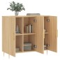 vidaXL Aparador de madera de ingeniería roble Sonoma 90x34x80 cm vidaXL Aparador de madera de ingeniería roble Sonoma 90x34x80 cm