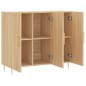 vidaXL Aparador de madera de ingeniería roble Sonoma 90x34x80 cm vidaXL Aparador de madera de ingeniería roble Sonoma 90x34x80 cm