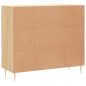 vidaXL Aparador de madera de ingeniería roble Sonoma 90x34x80 cm vidaXL Aparador de madera de ingeniería roble Sonoma 90x34x80 cm