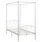 vidaXL Estructura de cama con dosel metal blanco 100x200 cm vidaXL Estructura de cama con dosel metal blanco 100x200 cm