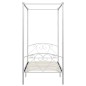 vidaXL Estructura de cama con dosel metal blanco 100x200 cm vidaXL Estructura de cama con dosel metal blanco 100x200 cm