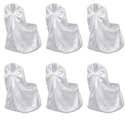 Set de 6 Fundas blancas para sillas, banquetes y bodas