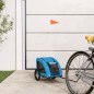 vidaXL Remolque de bicicleta mascotas hierro tela Oxford azul vidaXL Remolque de bicicleta mascotas hierro tela Oxford azul