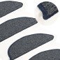 vidaXL Alfombras de peldaños de escalera 15 uds azul oscuro 56x17x3 cm vidaXL Alfombras de peldaños de escalera 15 uds azul oscuro 56x17x3 cm
