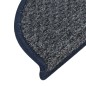 vidaXL Alfombras de peldaños de escalera 15 uds azul oscuro 56x17x3 cm vidaXL Alfombras de peldaños de escalera 15 uds azul oscuro 56x17x3 cm