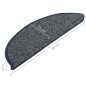 vidaXL Alfombras de peldaños de escalera 15 uds azul oscuro 56x17x3 cm vidaXL Alfombras de peldaños de escalera 15 uds azul oscuro 56x17x3 cm
