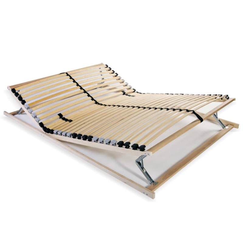 vidaXL Somier de láminas con 28 listones de 7 regiones 100x200 cm