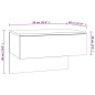 vidaXL Mesita de noche de pared roble Sonoma vidaXL Mesita de noche de pared roble Sonoma