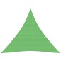 vidaXL Toldo de vela HDPE verde claro 160 g/m² 3,6x3,6x3,6 m