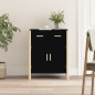 vidaXL Aparador de madera contrachapada negro 62x38x75 cm vidaXL Aparador de madera contrachapada negro 62x38x75 cm
