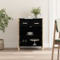 vidaXL Aparador de madera contrachapada negro 62x38x75 cm vidaXL Aparador de madera contrachapada negro 62x38x75 cm