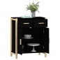 vidaXL Aparador de madera contrachapada negro 62x38x75 cm vidaXL Aparador de madera contrachapada negro 62x38x75 cm