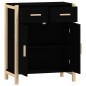 vidaXL Aparador de madera contrachapada negro 62x38x75 cm vidaXL Aparador de madera contrachapada negro 62x38x75 cm