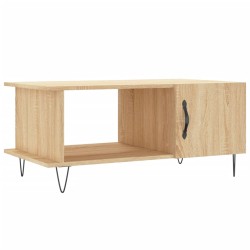vidaXL Mesa de centro madera contrachapada roble Sonoma 90x50x40 cm