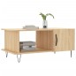 vidaXL Mesa de centro madera contrachapada roble Sonoma 90x50x40 cm