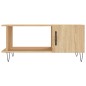 vidaXL Mesa de centro madera contrachapada roble Sonoma 90x50x40 cm