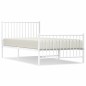 vidaXL Estructura cama metal con cabecero y pie cama blanca 100x200 cm vidaXL Estructura cama metal con cabecero y pie cama blanca 100x200 cm