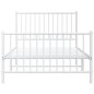 vidaXL Estructura cama metal con cabecero y pie cama blanca 100x200 cm vidaXL Estructura cama metal con cabecero y pie cama blanca 100x200 cm
