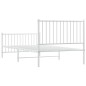 vidaXL Estructura cama metal con cabecero y pie cama blanca 100x200 cm vidaXL Estructura cama metal con cabecero y pie cama blanca 100x200 cm