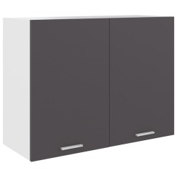 vidaXL Armario colgante cocina contrachapada gris 80x31x60 cm