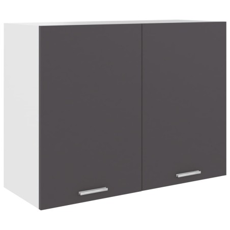 vidaXL Armario colgante cocina contrachapada gris 80x31x60 cm