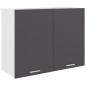 vidaXL Armario colgante cocina contrachapada gris 80x31x60 cm