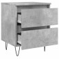 vidaXL Mesita de noche madera de ingeniería gris hormigón 40x35x50 cm