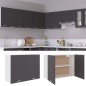 vidaXL Armario colgante cocina contrachapada gris 80x31x60 cm