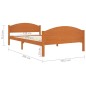 vidaXL Estructura de cama madera maciza pino marrón miel 120x200 cm vidaXL Estructura de cama madera maciza pino marrón miel 120x200 cm