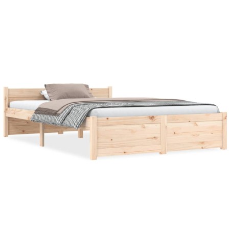 vidaXL Estructura de cama madera maciza 120x200 cm