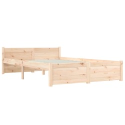 vidaXL Estructura de cama madera maciza 120x200 cm