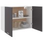 vidaXL Armario colgante cocina contrachapada gris 80x31x60 cm
