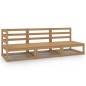 vidaXL Muebles de jardín 3 piezas marrón miel madera maciza de pino vidaXL Muebles de jardín 3 piezas marrón miel madera maciza de pino