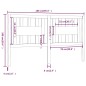 vidaXL Cabecero madera maciza de pino gris 166x4x100 cm vidaXL Cabecero madera maciza de pino gris 166x4x100 cm