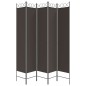 vidaXL Biombo divisor de 5 paneles de tela marrón 200x220 cm vidaXL Biombo divisor de 5 paneles de tela marrón 200x220 cm