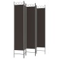 vidaXL Biombo divisor de 5 paneles de tela marrón 200x220 cm vidaXL Biombo divisor de 5 paneles de tela marrón 200x220 cm