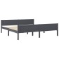 vidaXL Estructura de cama de madera maciza de pino gris 180x200 cm vidaXL Estructura de cama de madera maciza de pino gris 180x200 cm