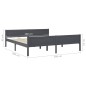 vidaXL Estructura de cama de madera maciza de pino gris 180x200 cm vidaXL Estructura de cama de madera maciza de pino gris 180x200 cm