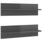 vidaXL Estante de pared 2 uds contrachapado gris brillo 60x11,5x18 cm vidaXL Estante de pared 2 uds contrachapado gris brillo 60x11,5x18 cm